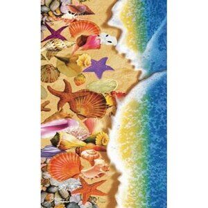 New Sea Shells Beach Shore Waves Bath Pool Gift Towel Starfish 30x60 Sand Dollar